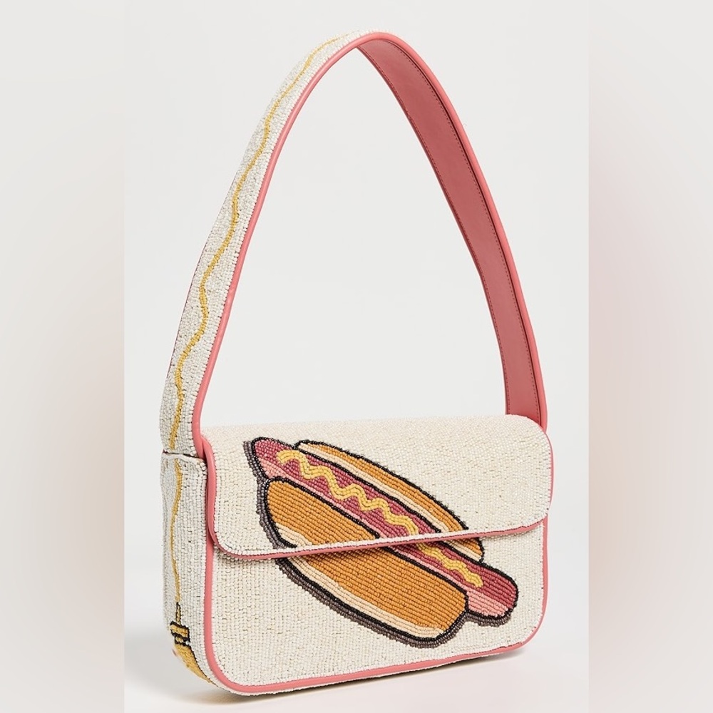STAUD BEADED TOMMY BAG VIRAL DOG DAYS HOT DOG - Picture 3 of 13